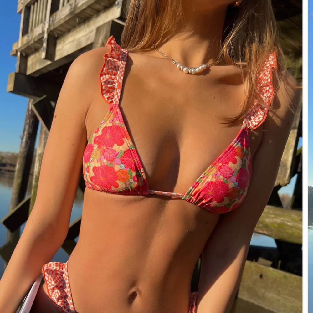 Strawberry milk bikini TOP ONLY